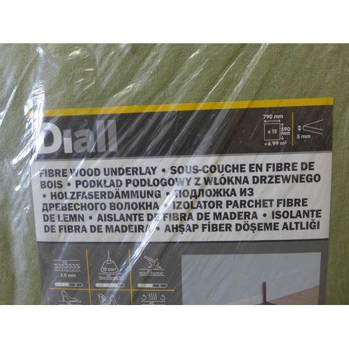 2324 - 5 Packs of Diall Fibrewood underlay (15 in each pack 790 x 590mm)