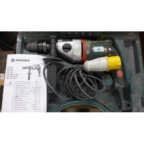 2020 - Metabo SBE750 power drill and a DeWalt 110v DW503 power drill