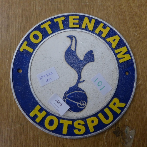 2093 - Tottenham Hotspur plaque * this lot is subject to VAT