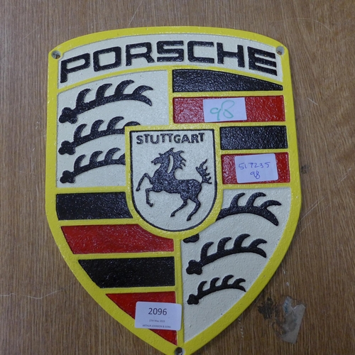 2096 - Porsche wall plaque * this lot is subject to VAT