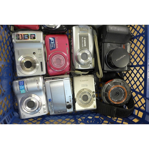 2148 - Qty. of compact digital cameras; including Canon, Olympus and more