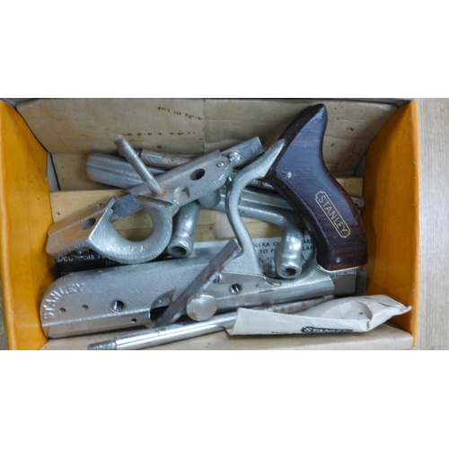 2165 - Two Stanley wood planes, combination and router, model number 71 and 50S