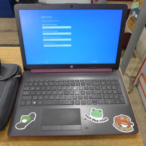 2169 - HP laptop with charger & bag