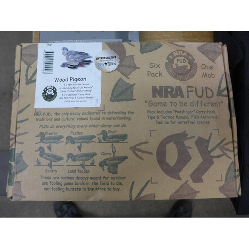 2176 - Shooting equipment: including rifle rest, decoys, gun bag and more