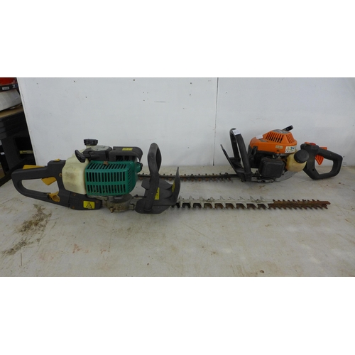 2260 - 2 Petrol hedge cutters, Gardenline GPHS-26cc and Hitachi - CH62EA3