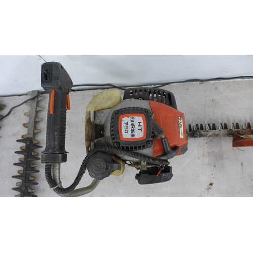 2262 - 2 Petrol hedge cutters, Performance Power HG18 and Fujirobin750