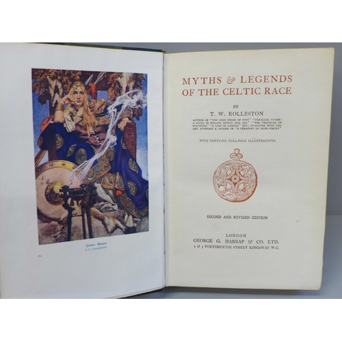 649 - Myths and Legends of the Celtic Race by T.W. Rolleston with 46 full page illustrations, reprinted De... 