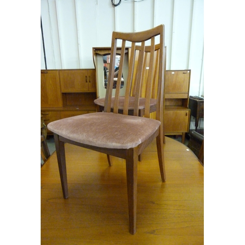 12 - A G-Plan Fresco teak extending dining table and six chairs