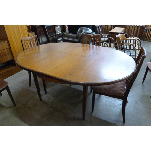 12 - A G-Plan Fresco teak extending dining table and six chairs