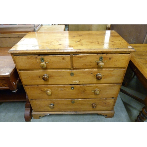 150 - A Victorian pine chest of drawers