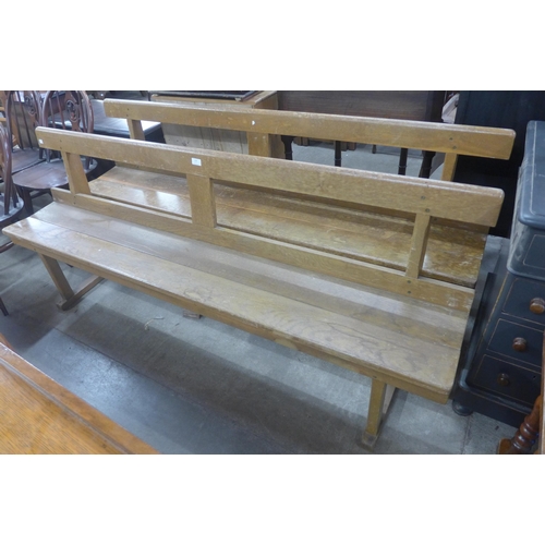 224 - A pair of oak benches