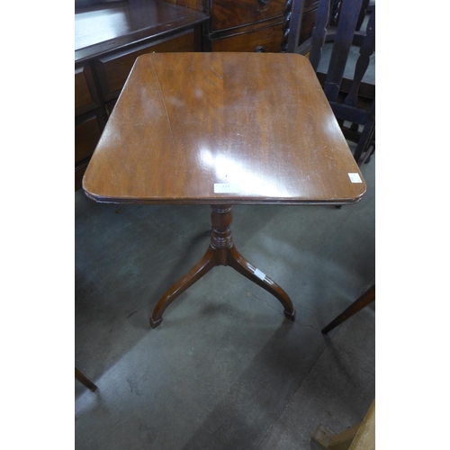 227 - A Victorian mahogany rectangular tilt top tripod table