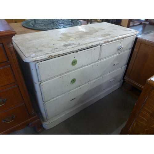 249 - A Victorian painted pine chest of drawers