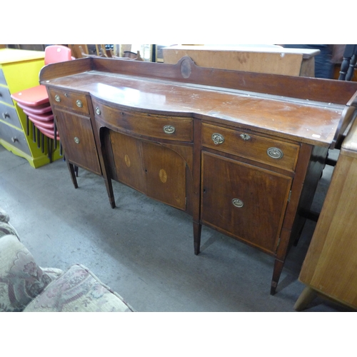 256 - A Regency inlaid mahogany sideboard