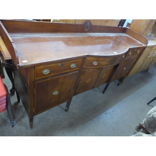 256 - A Regency inlaid mahogany sideboard