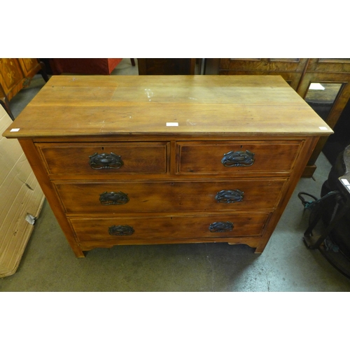 266 - An Edward VII birch chest of drawers