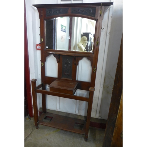 275 - An Art Nouveau mahogany hallstand