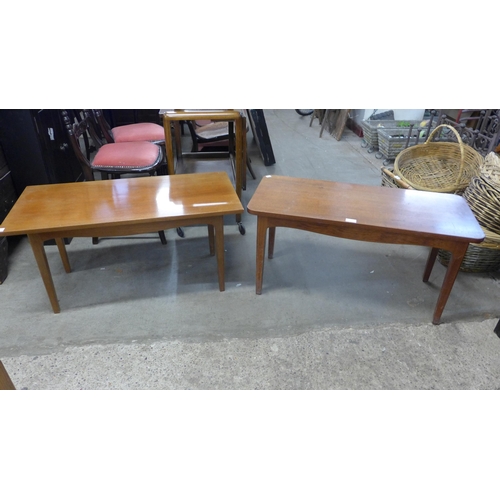 279 - Two teak coffee tables