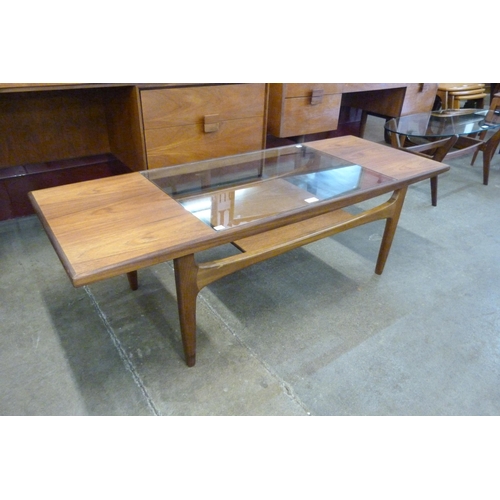 3 - A G-Plan Fresco teak and glass topped rectangular coffee table