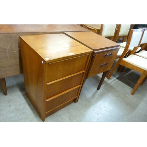 53 - Two teak bedside chests