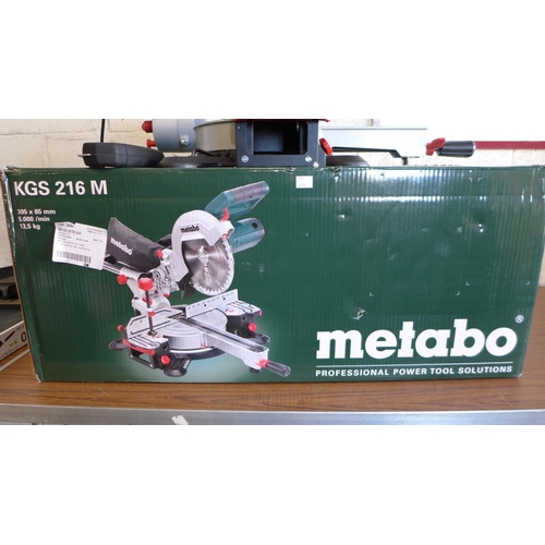 3002 - Metabo Mitre Saw (model:- MET-619260380-KGS216M), original RRP £114.99 + VAT (291-128) * This lot is... 