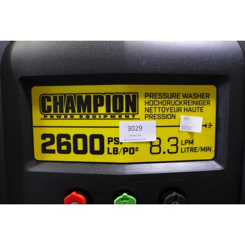 3029 - Champion 2600 PSI Petrol Pressure Washer with Nozzles (model:- 100382), original RRP £299.99 + VAT (... 