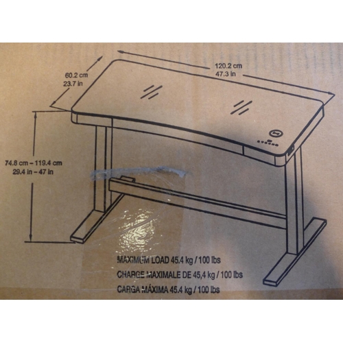 3036 - Prescott Tech Grey Height Adjustable Desk, original RRP £259.99 + VAT (291-172) * This lot is subjec... 