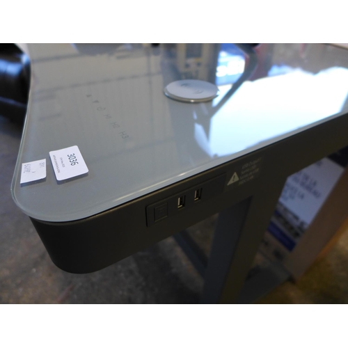 3036 - Prescott Tech Grey Height Adjustable Desk, original RRP £259.99 + VAT (291-172) * This lot is subjec... 