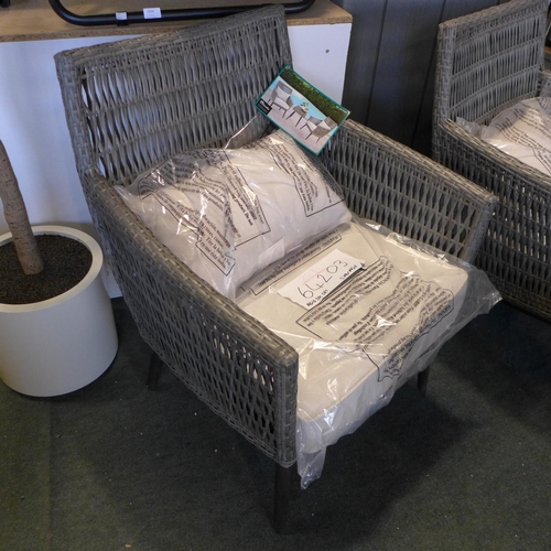 3040 - Agio Three Piece Woven Bistro Set, original RRP £499.99 + VAT (289-127) * This lot is subject to VAT