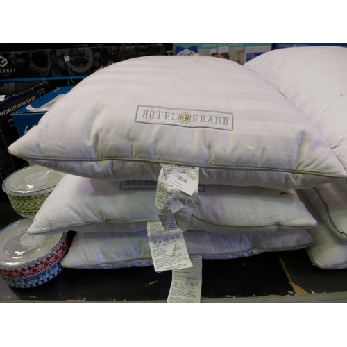 3054 - Three Hotel Grand Down Roll Jumbo Pillows  (292-20,21) * This lot is subject to vat