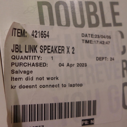 3073 - Two JBL Link Portable Speakers (291-96) * This lot is subject to VAT