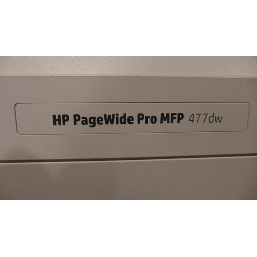 3101 - HP Pagewide Pro MFP 477dw printer * this lot is subject to VAT