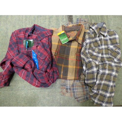 3147 - Assorted men's check shirts - various sizes * this lot is subject to VAT