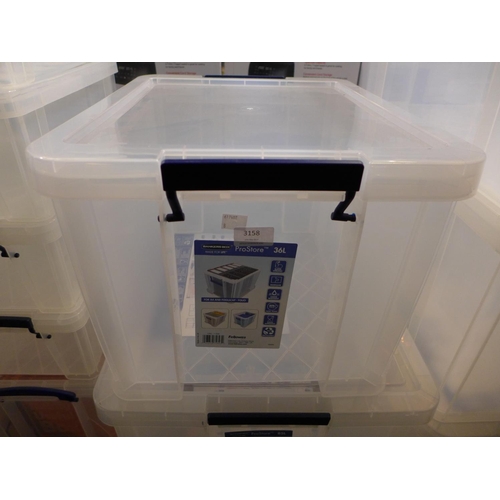 3158 - 2 Pro Store storage boxes (1 x 36l & 1 x 85l capacity)