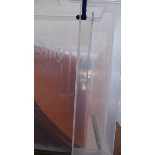 3159 - 5 Plastic storage boxes (4 x 10l & 1 x 24l) (Damaged)