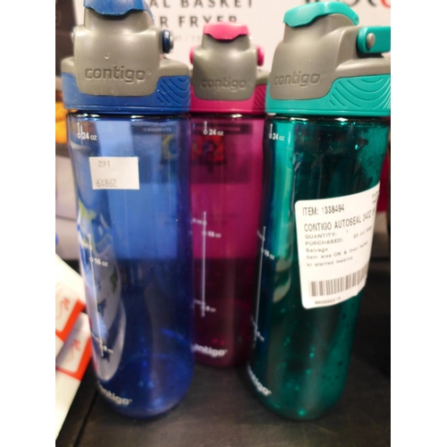 3209 - Contigo Autoseal 24oz Water Bottles and Zulu Kids 16oz Water Bottles (2 Pack) (291-161,166) * This l... 