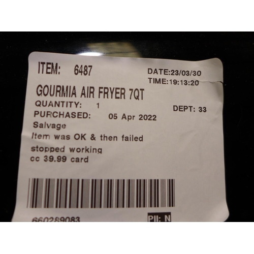 3227 - Gourmia Air Fryer (7QT) (291-13) * This lot is subject to VAT