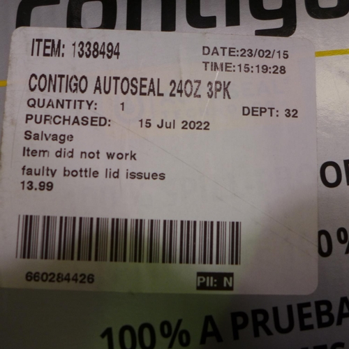 3246 - Pack of Contigo Autoseal 24oz Water Bottles (287-198/903) * This lot is subject to VAT