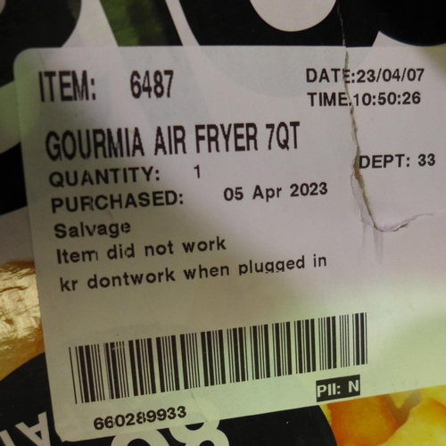 3266 - Gourmia Air Fryer (7QT) (291-101) * This lot is subject to VAT