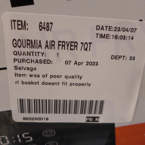 3268 - Gourmia Air Fryer (7QT) (291-103) * This lot is subject to VAT