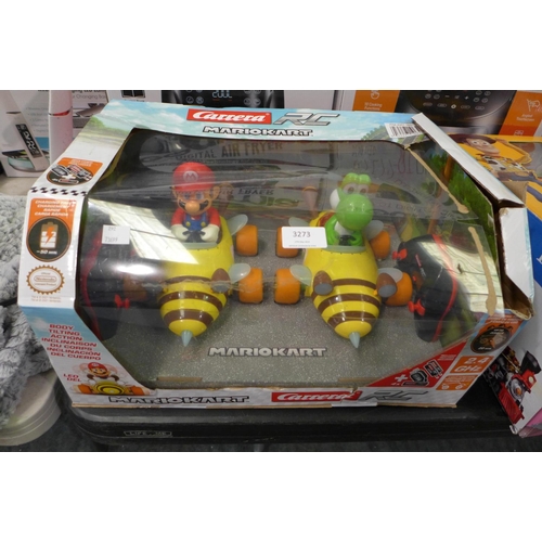 3273 - Mario Kart Twin Pack Mario & Yoshi Remote Control Cars (292-27 ) * This lot is subject to vat