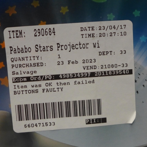 3278 - Pabobo Stars Projector With Music Turtle   (292-4 ) * This lot is subject to vat