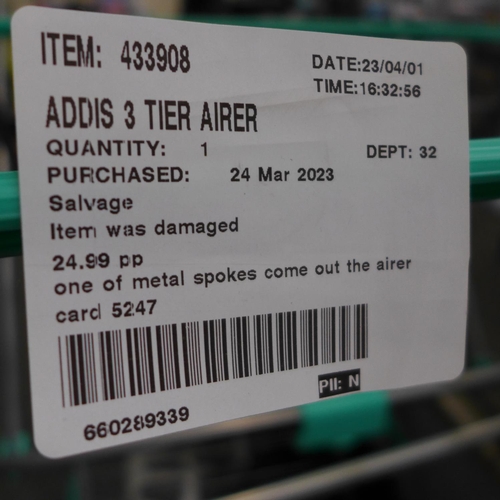 3300 - Addis 3 Tier Airer (291-24) * This lot is subject to VAT