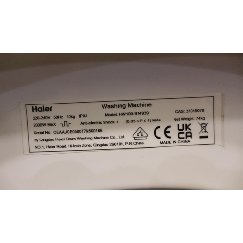 3308 - Haier Direct Motion 10Kg Washing Machine (Model: Hw100-B14939), Original RRP £339.99 + vat          ... 