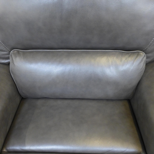 1438 - Maxwell Recliner Grey Leather, Original RRP £666.66 +VAT (4166-26) *This lot is subject to VAT