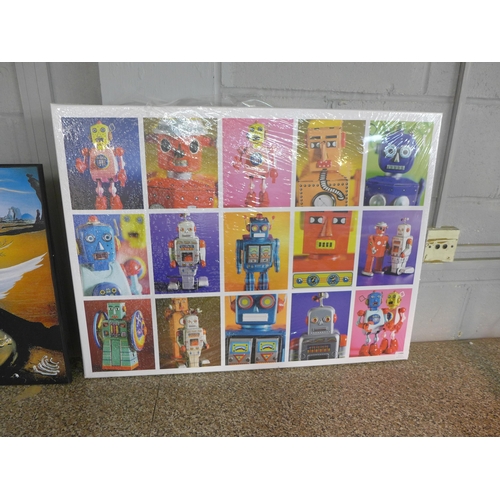 1652 - A Robot Metropolis print on canvas (60 x 80cm)