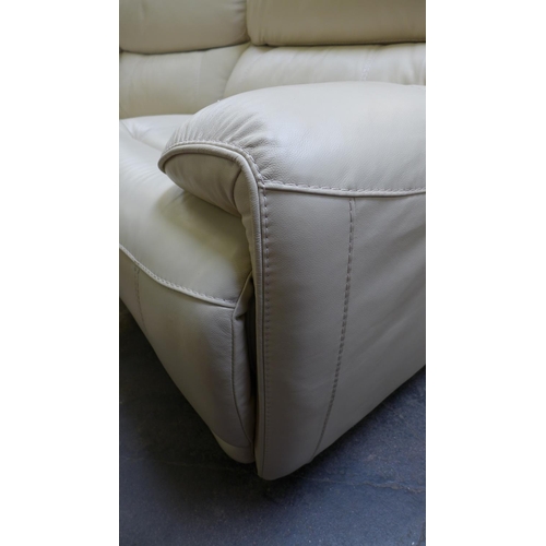 1460 - A Radley cream leather electric reclining corner sofa