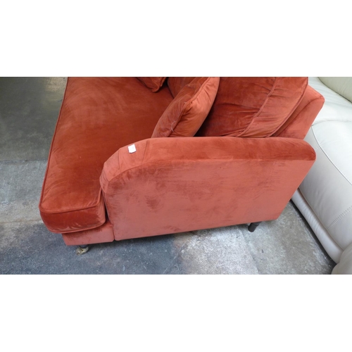 1461 - A blood orange velvet love seat