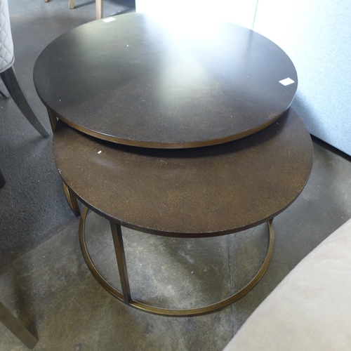 1500 - A gold circular nest of tables