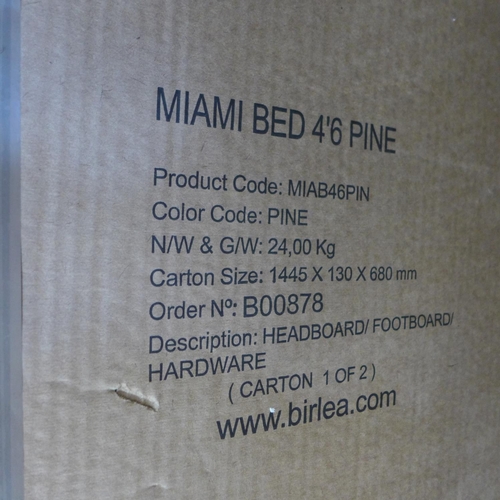 1548 - A Miami pine double bed frame, boxed and unchecked * this lot is subject to VAT